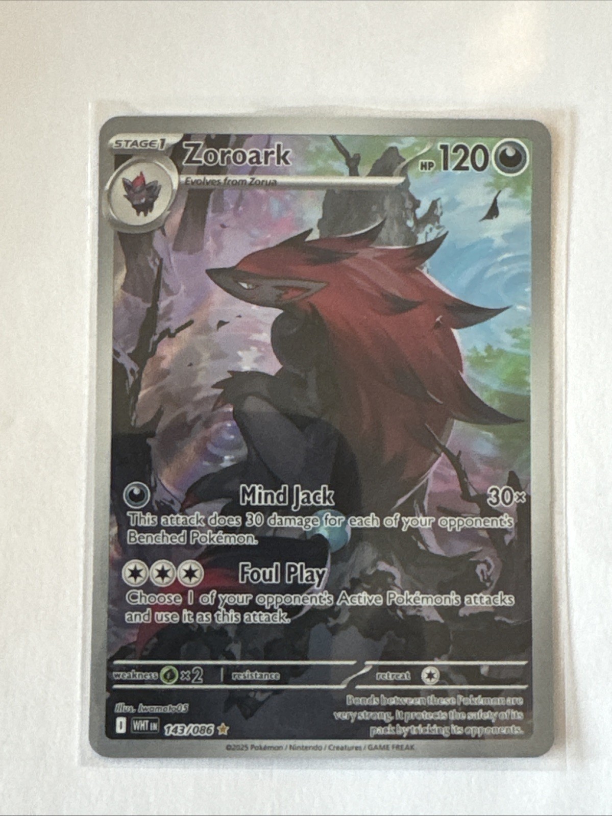 Zoroark 143/086 Sv: White Flare Illustration Rare Holo Pokemon NM