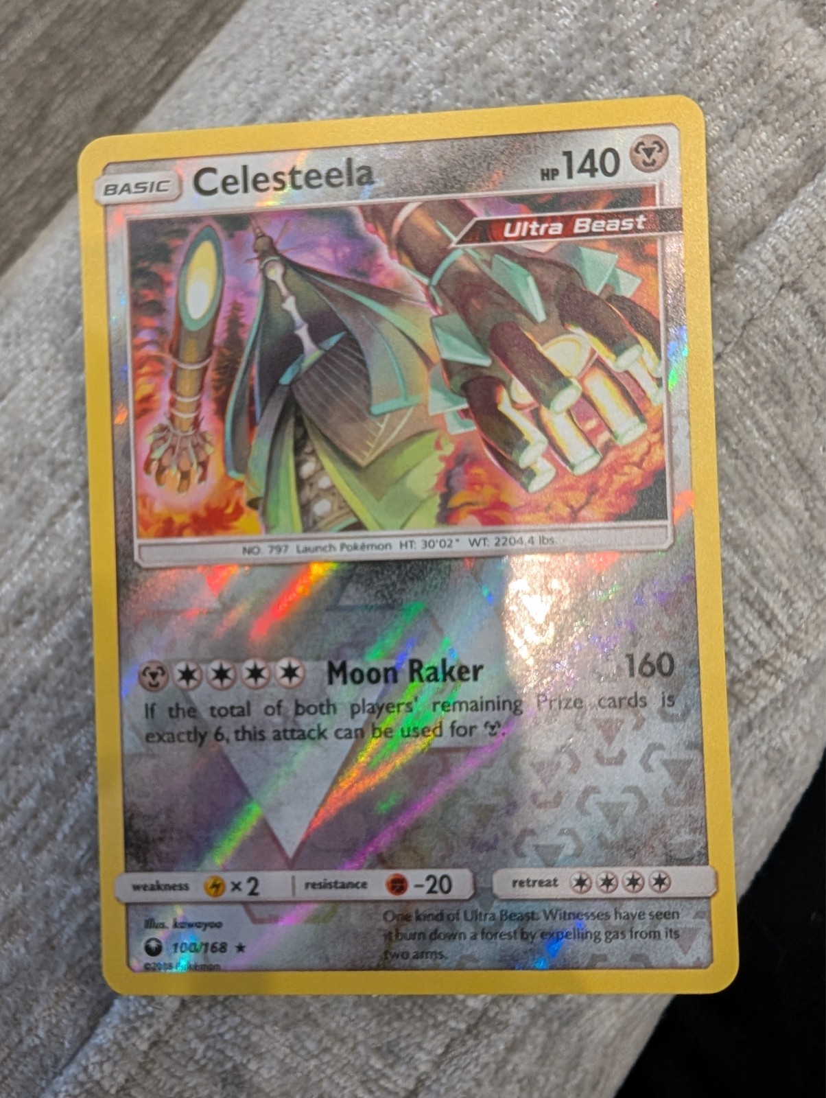 Celesteela 100/168 Sm-Celestial Storm Reverse Holo