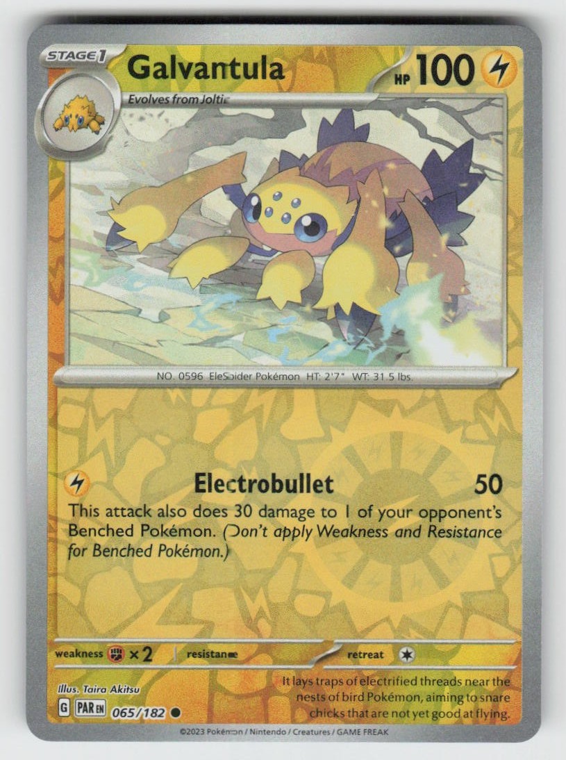 Reverse Holo Galvantula 065/182 Common Paradox Rift Near Mint