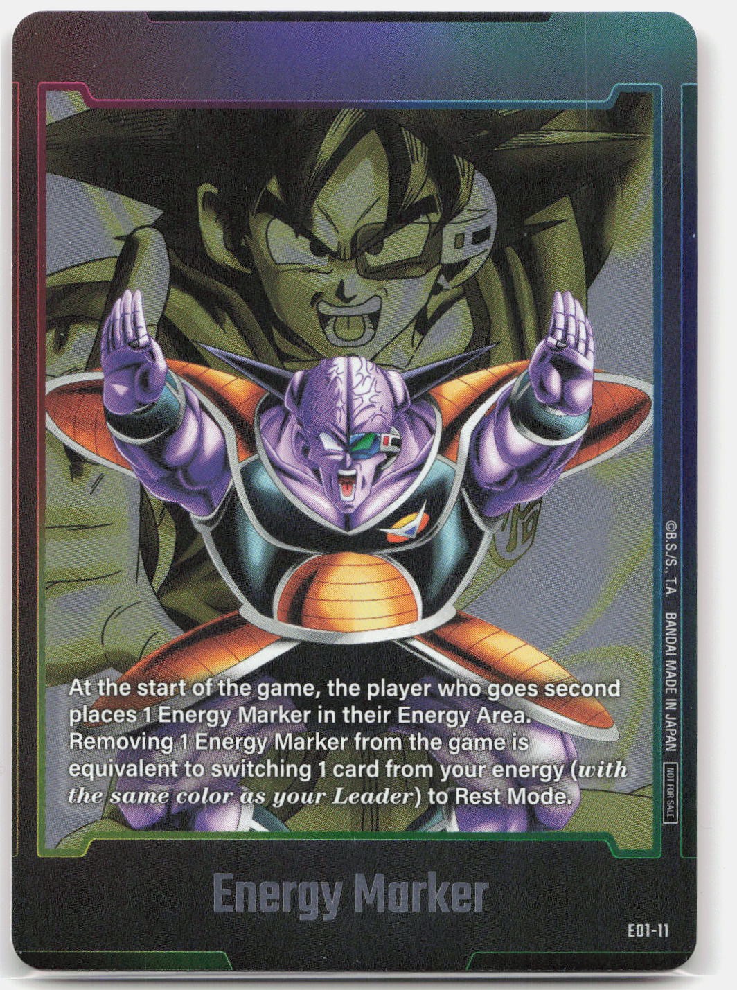 Ginyu Goku Energy Marker E01-11 Holo Fusion World Energy Markers NM
