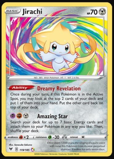 Moderately Played Jirachi – 119/185 – Amazing Rare Pokemon Vivid Voltage