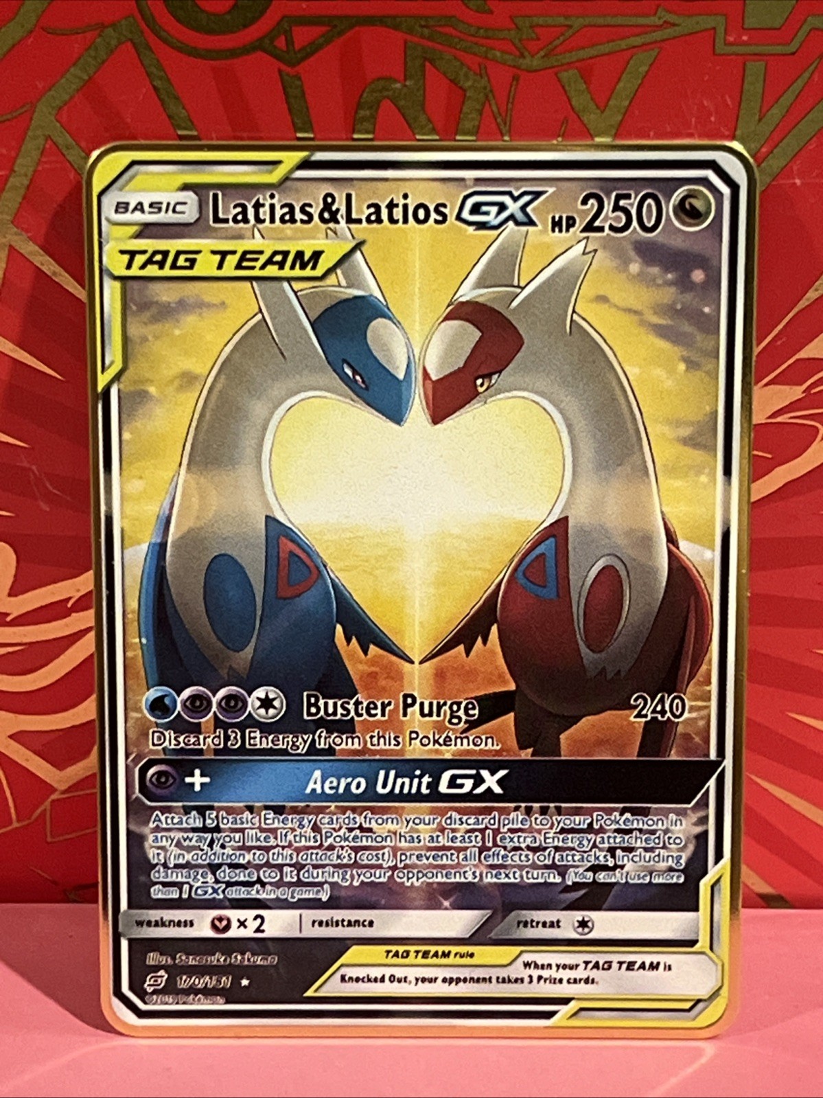 Pokemon Inspired Metal Card Latias&Latios GX HP250 For Gift / Display