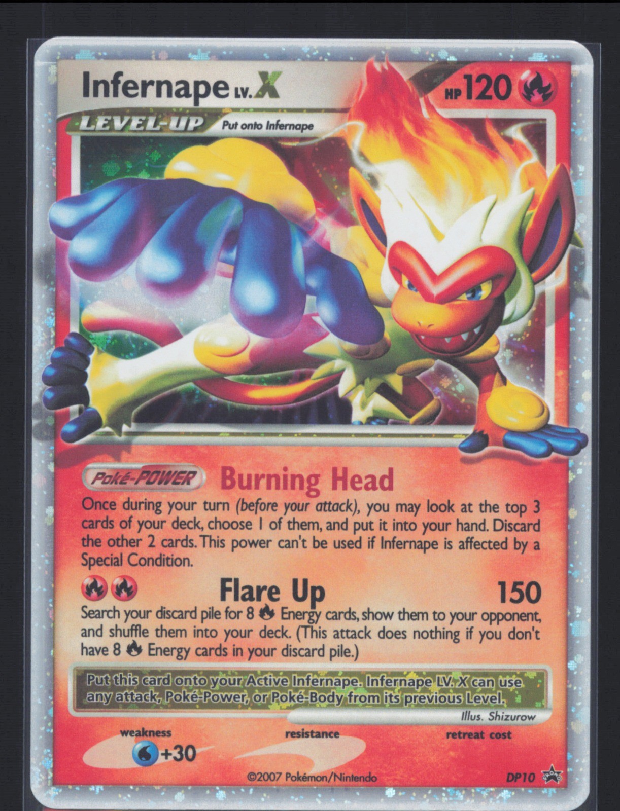 Infernape LV.X DP10 Pokémon Diamond and Pearl Black Star Promo