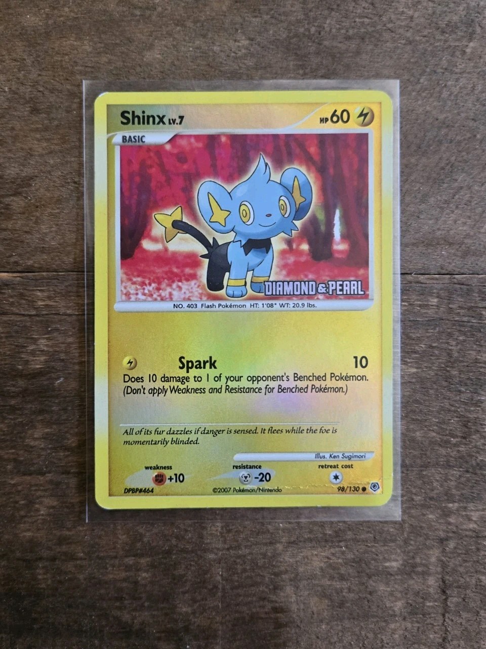 Shinx LV.7 Reverse Holo 98/130 Diamond and Pearl Pokemon Card