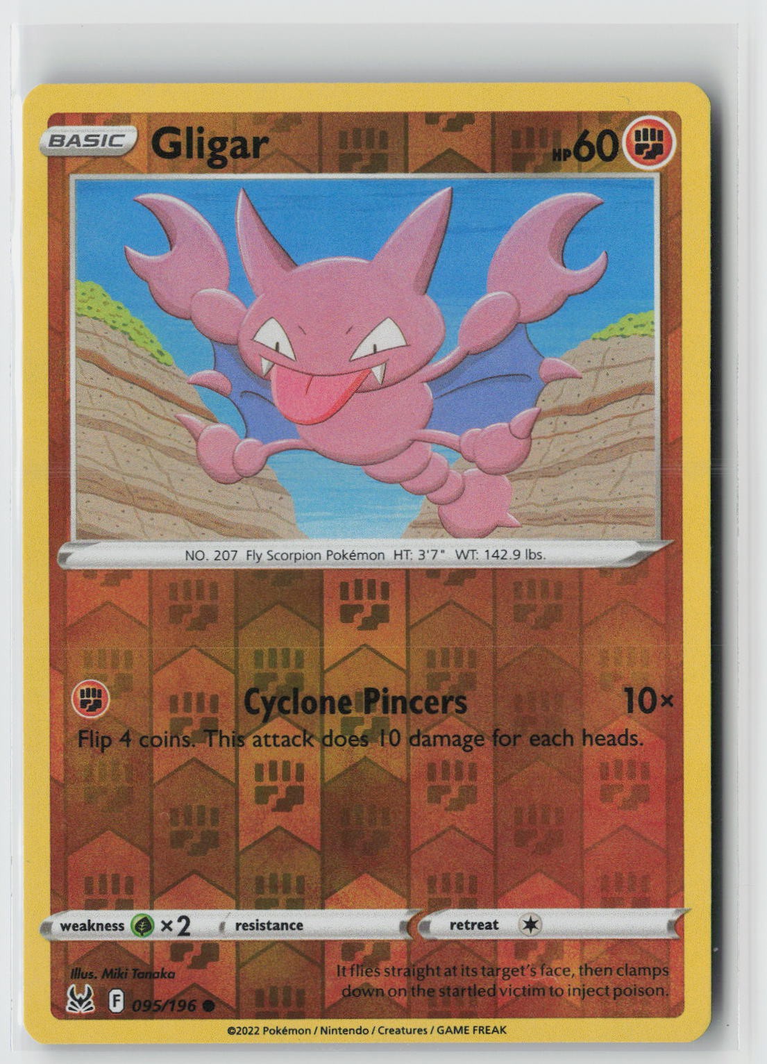 Gligar Reverse Holo Common SWSH11: Lost Origin 095/196 NM