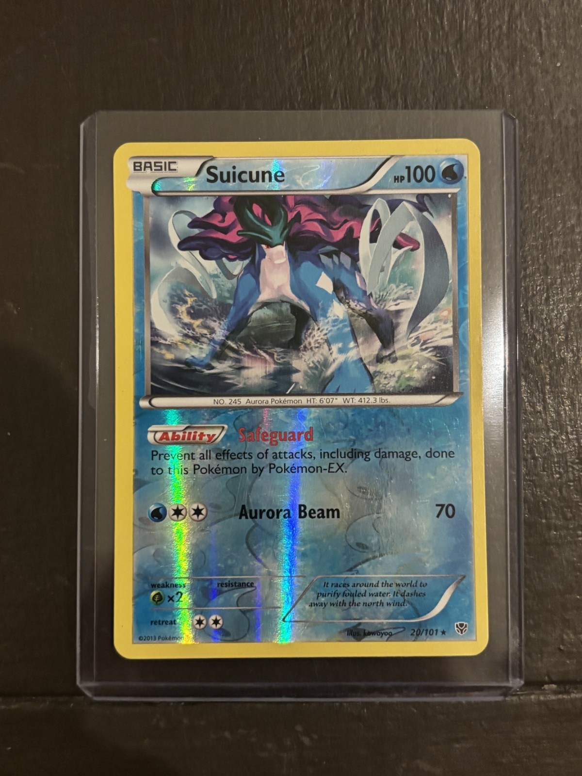 Suicune 20/101 Plasma Blast Reverse Holo