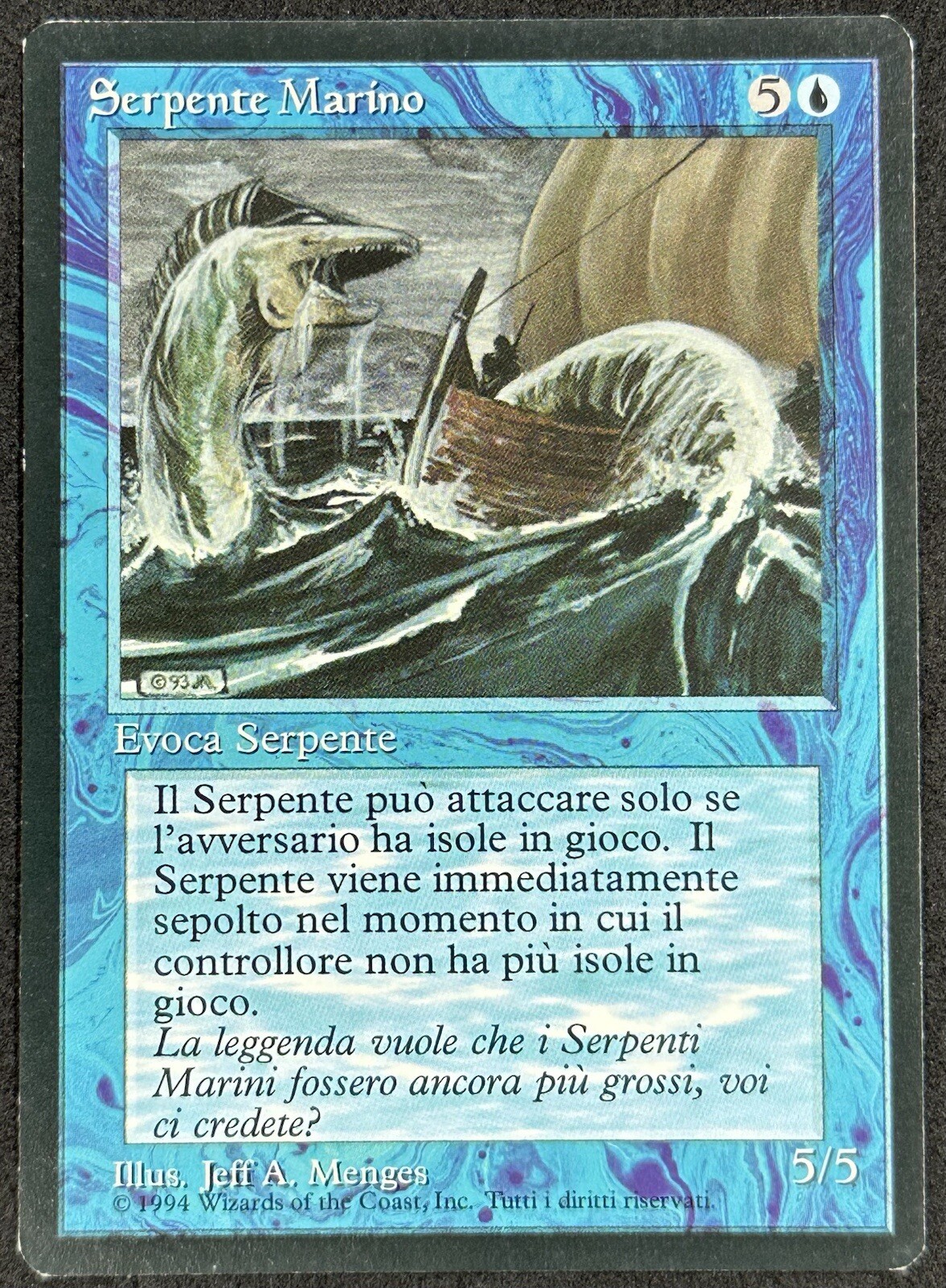 MAGIC~SEA SNAKE~FBB~FOREIGN BLACK BORDERED~1 EDITION~ITA~LP