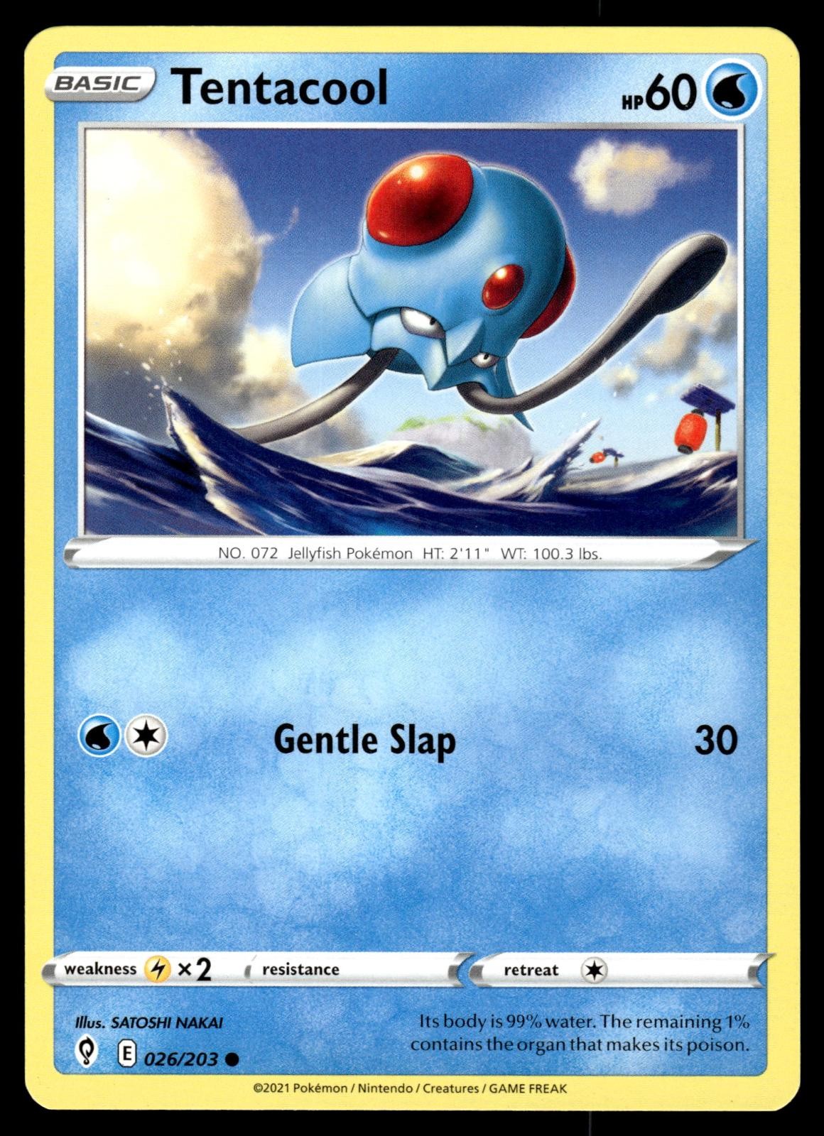 Tentacool 026/203 Common Evolving Skies Pokemon Near Mint