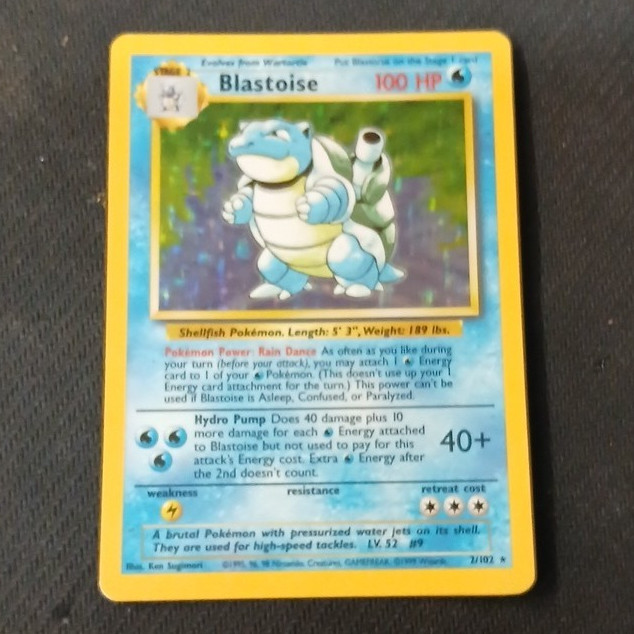 Wizards of the Coast Pokémon TCG Blastoise 2/102 Holo Rare EN 1999