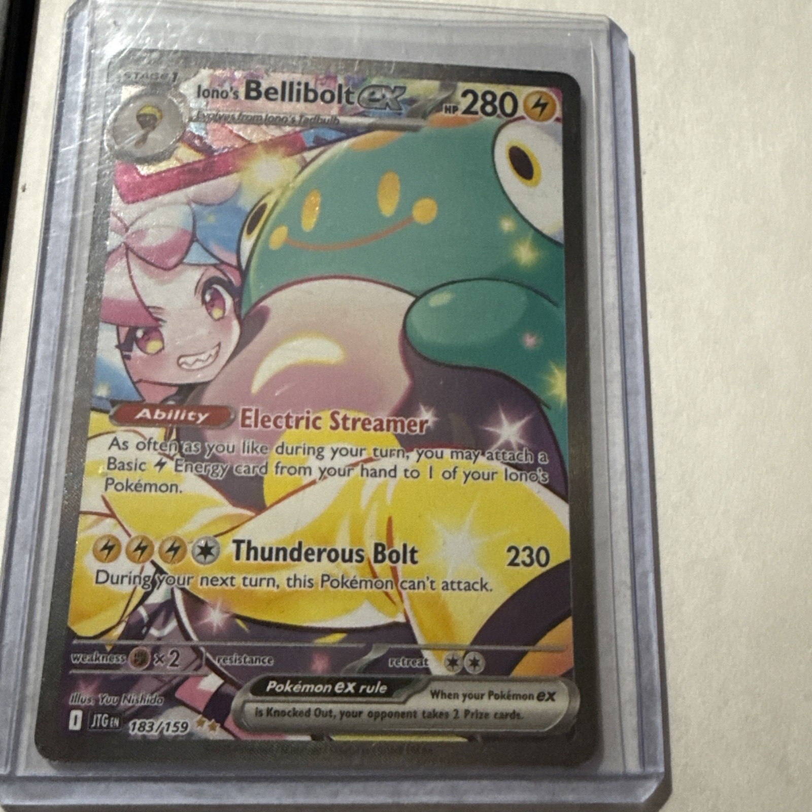 Iono’s Bellibolt EX 183/159 Sv09 Journey Together Special Illustration Rare Holo