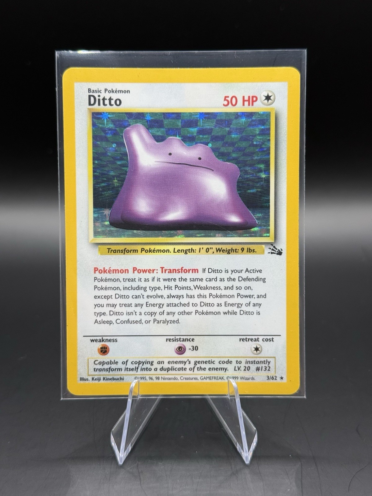 Pokemon Ditto 3/62 Fossil Holo