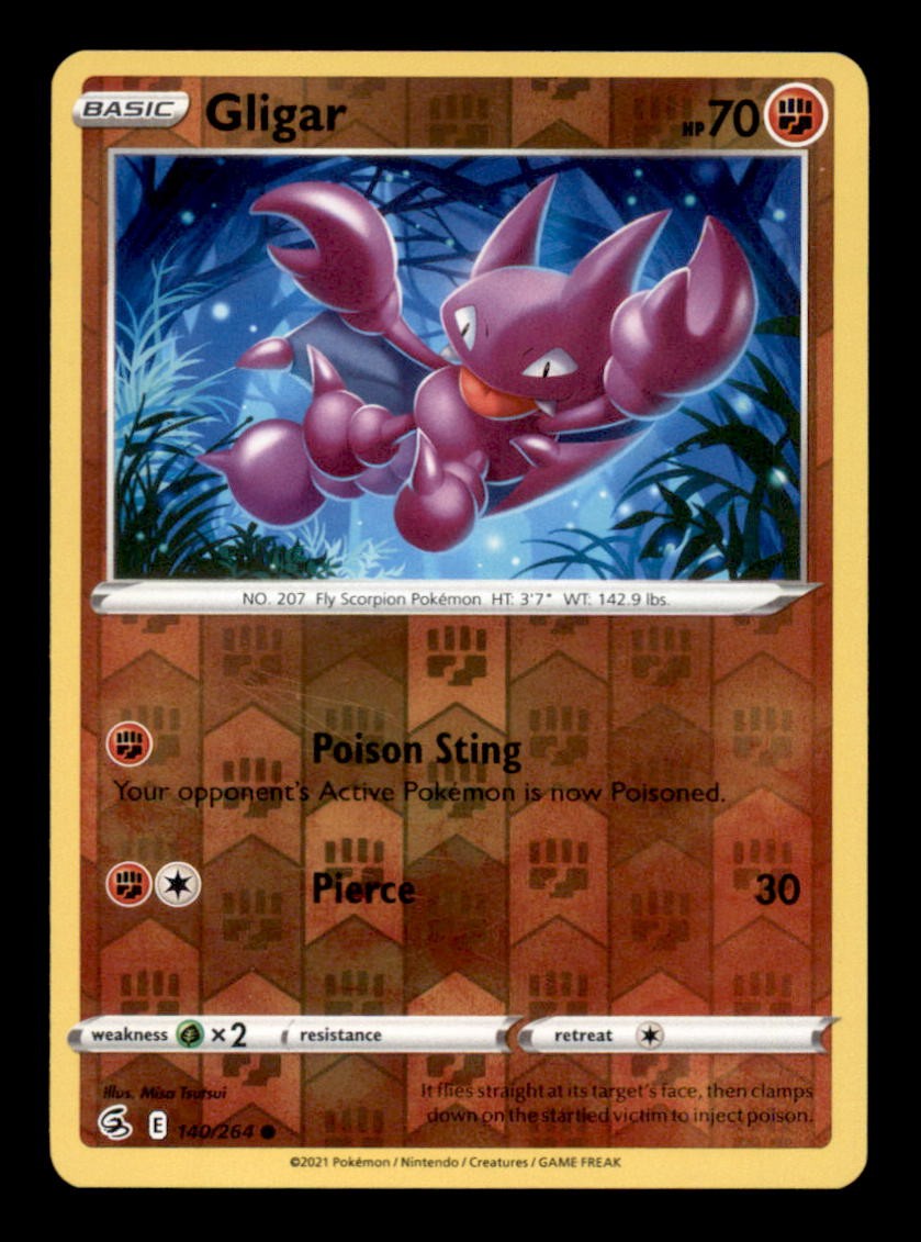 GLIGAR 140/264 – REVERSE HOLO C – FUSION STRIKE – NM/M