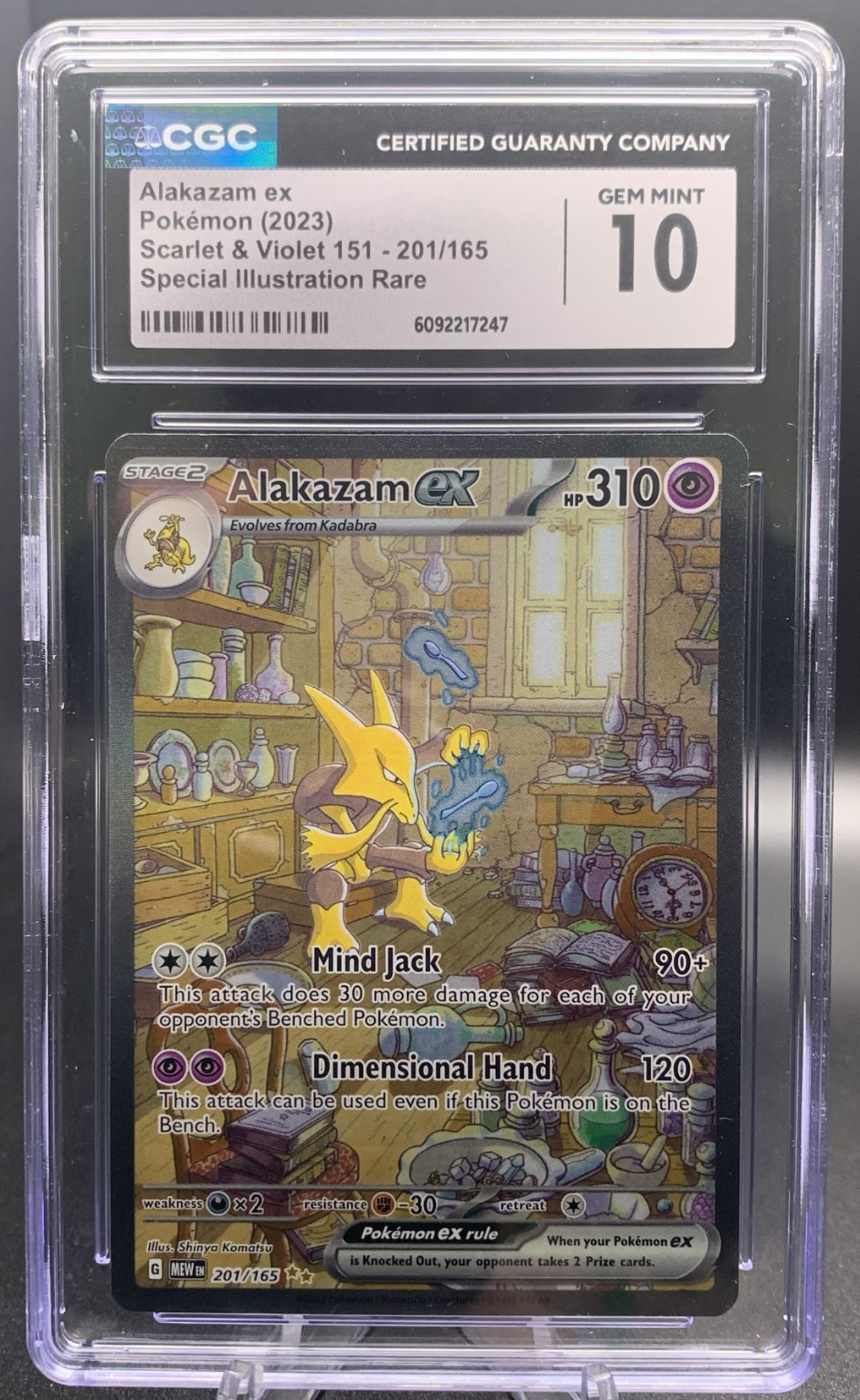Alakazam ex 201/165 CGC 10 Gem Mint SIR – Pokémon 151 Special Illustration Rare