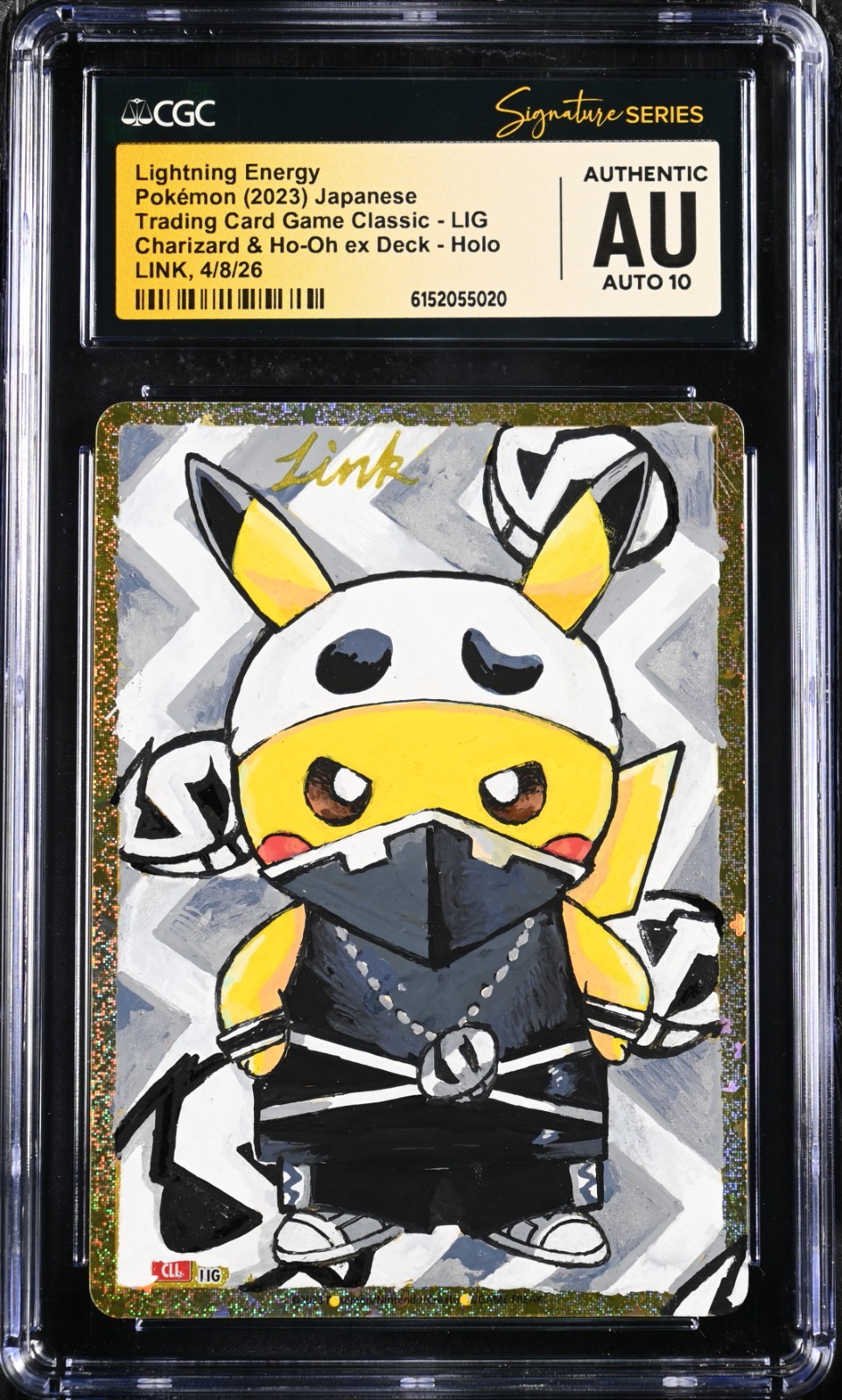 CGC AUTHENTIC AUTO 10 Energy Link Sig. Team Skull Grunt Poncho Pikachu Pokémon
