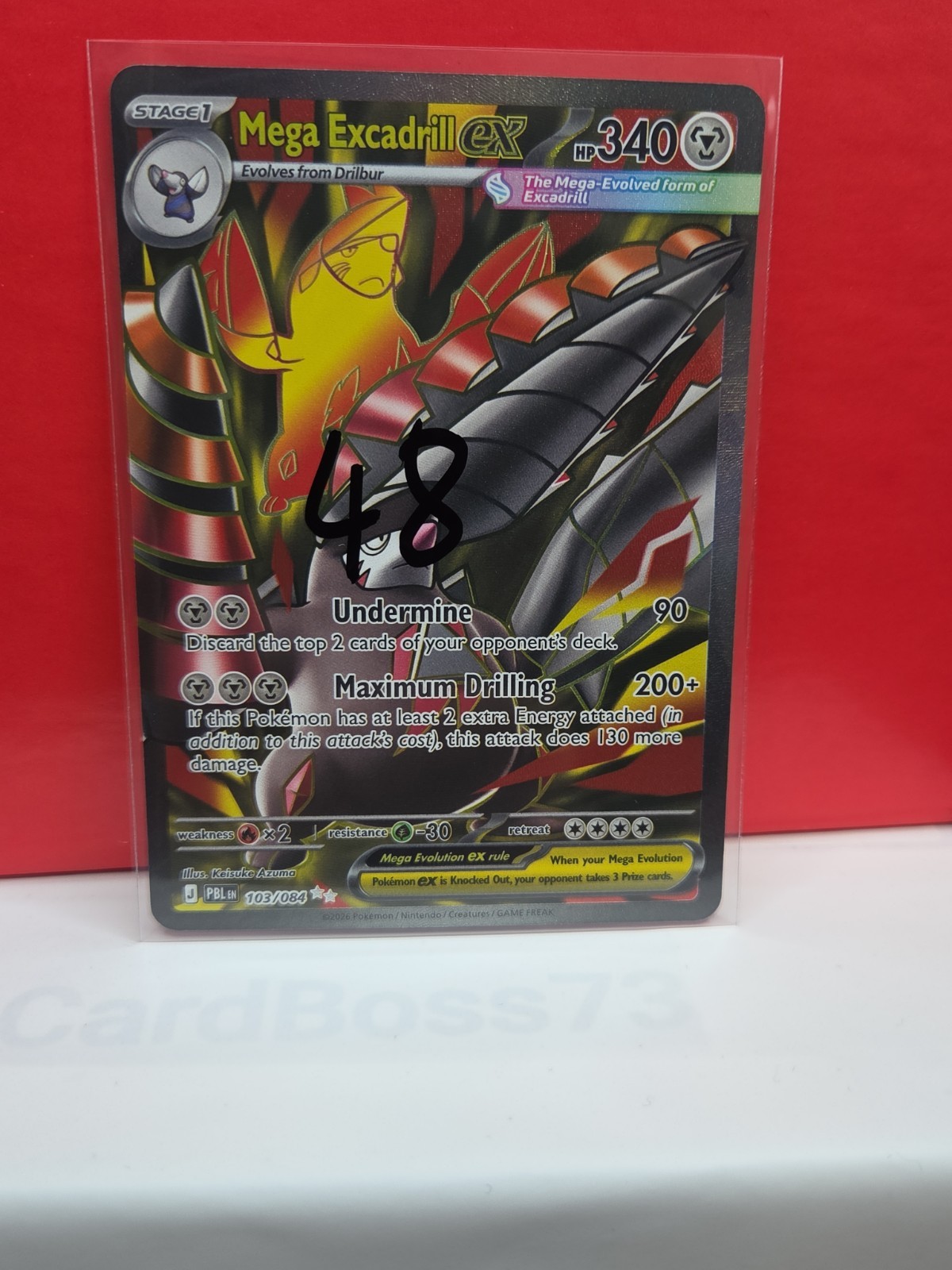 🌟 Mega Excadrill ex 103/084 Me05: Pitch Black Holo