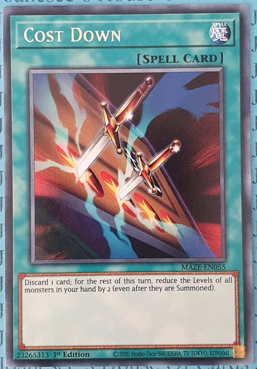 Yu-Gi-Oh! – Cost Down – MAZE-EN055 – Rare – 1st Ed – NM/M – NEW