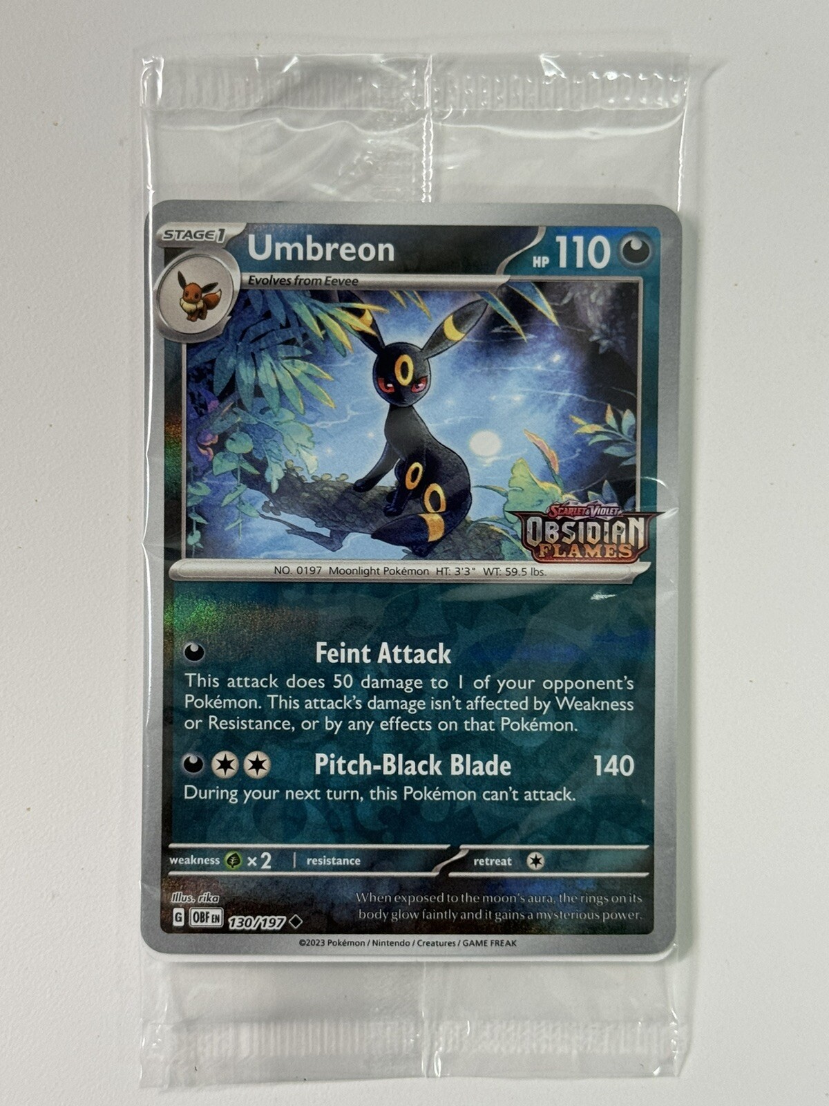 Umbreon 130/197 Obsidian Flames Stamped EU Promo SEALED