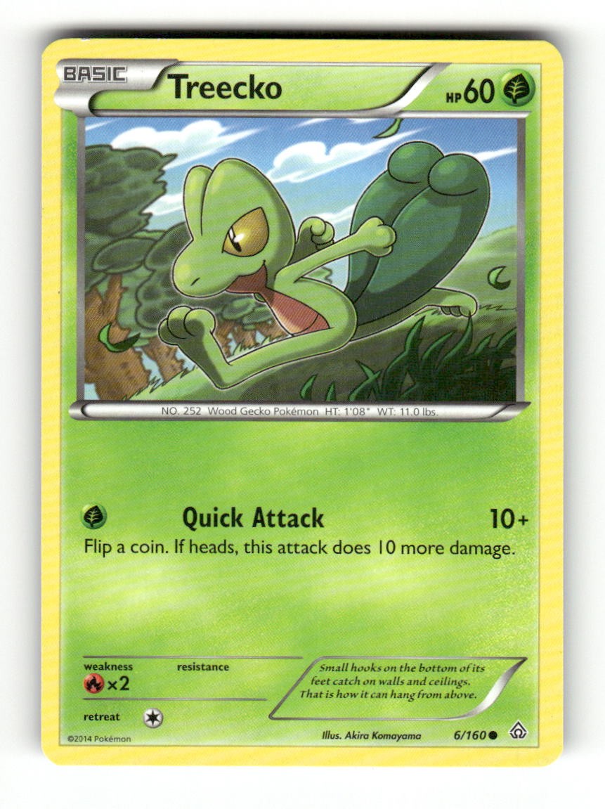 Treecko 6/160 Common Primal Clash Pokemon Moderately Played Akira Komayama