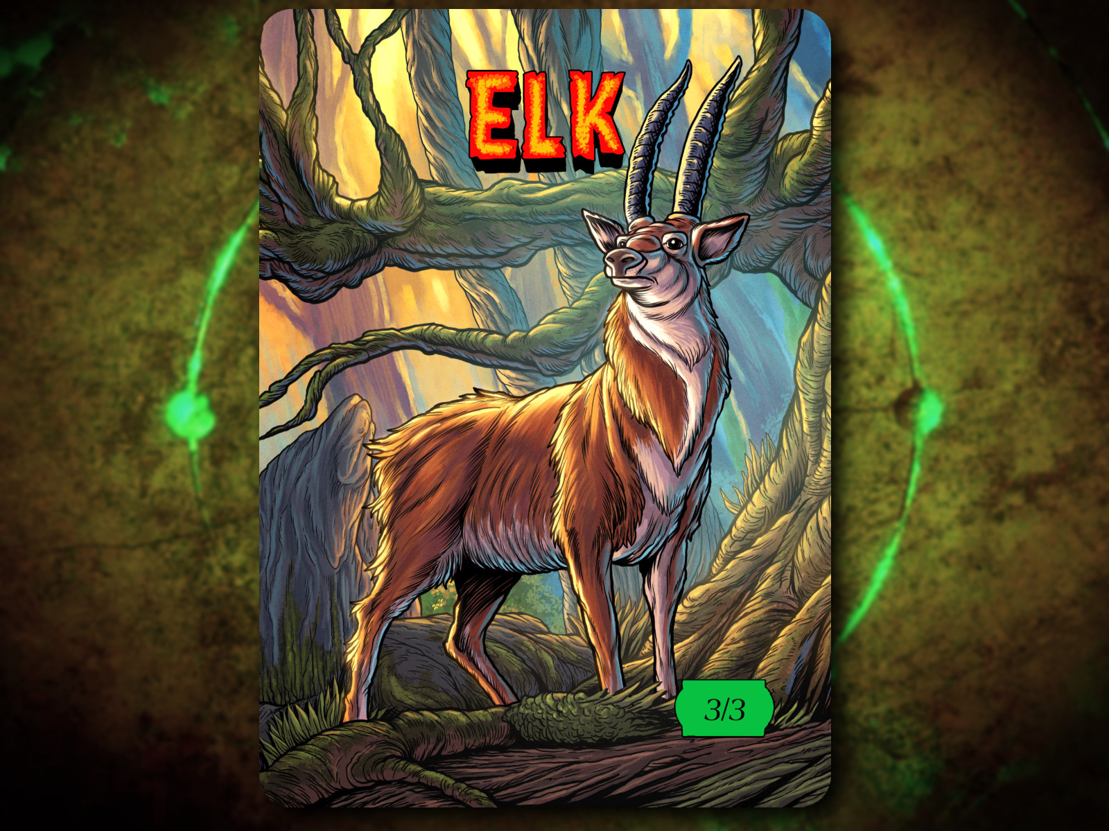 Elk 3/3 Full Art Token [by Darkside Tokens] Magic the Gathering MTG!