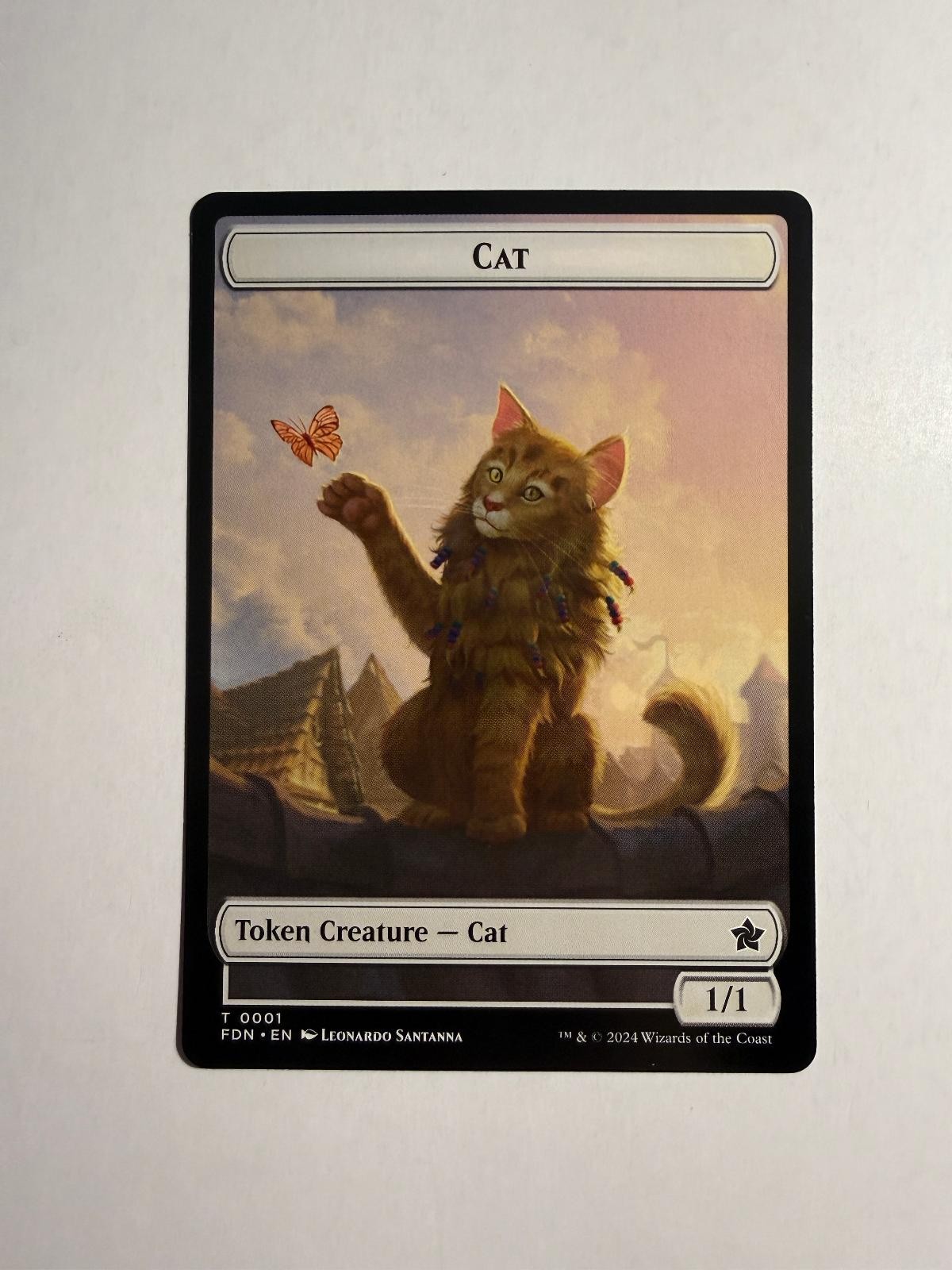 Spirit/Cat Doubled-Sided Token 1/7 MTG Foundations