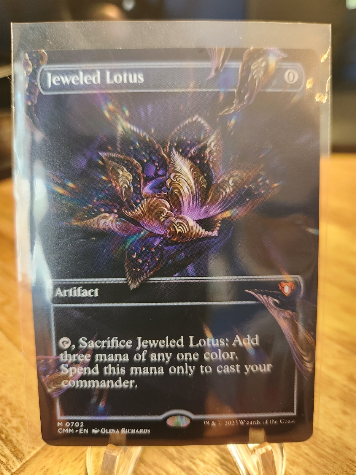 MTG Magic the Gathering Commander Masters Jeweled Lotus Borderless #0702 NM