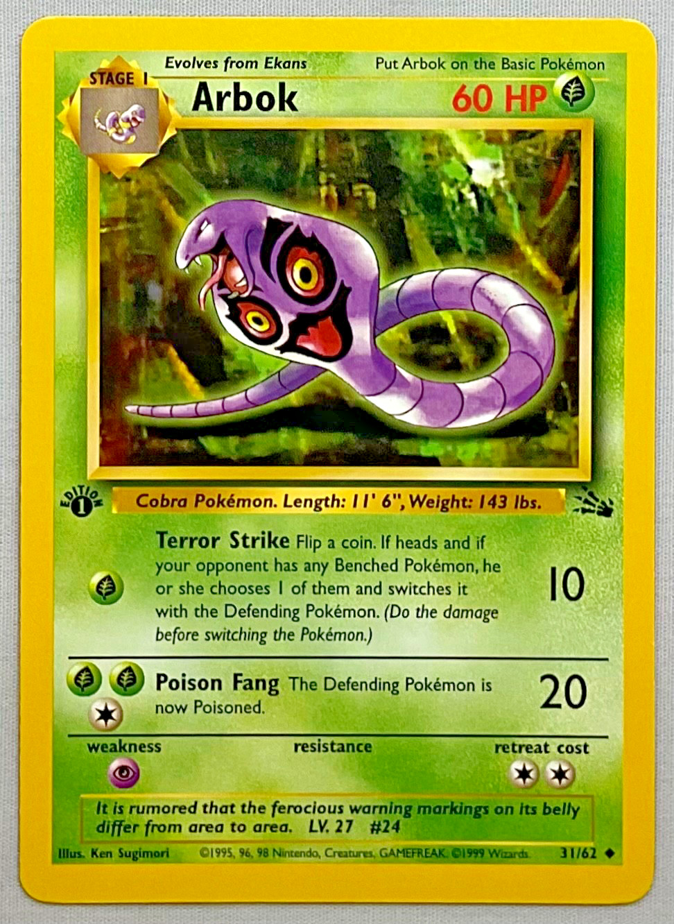 Pokémon 1st EDITION Fossil Common/Uncommon Cards NM or Better – Choose Your Card