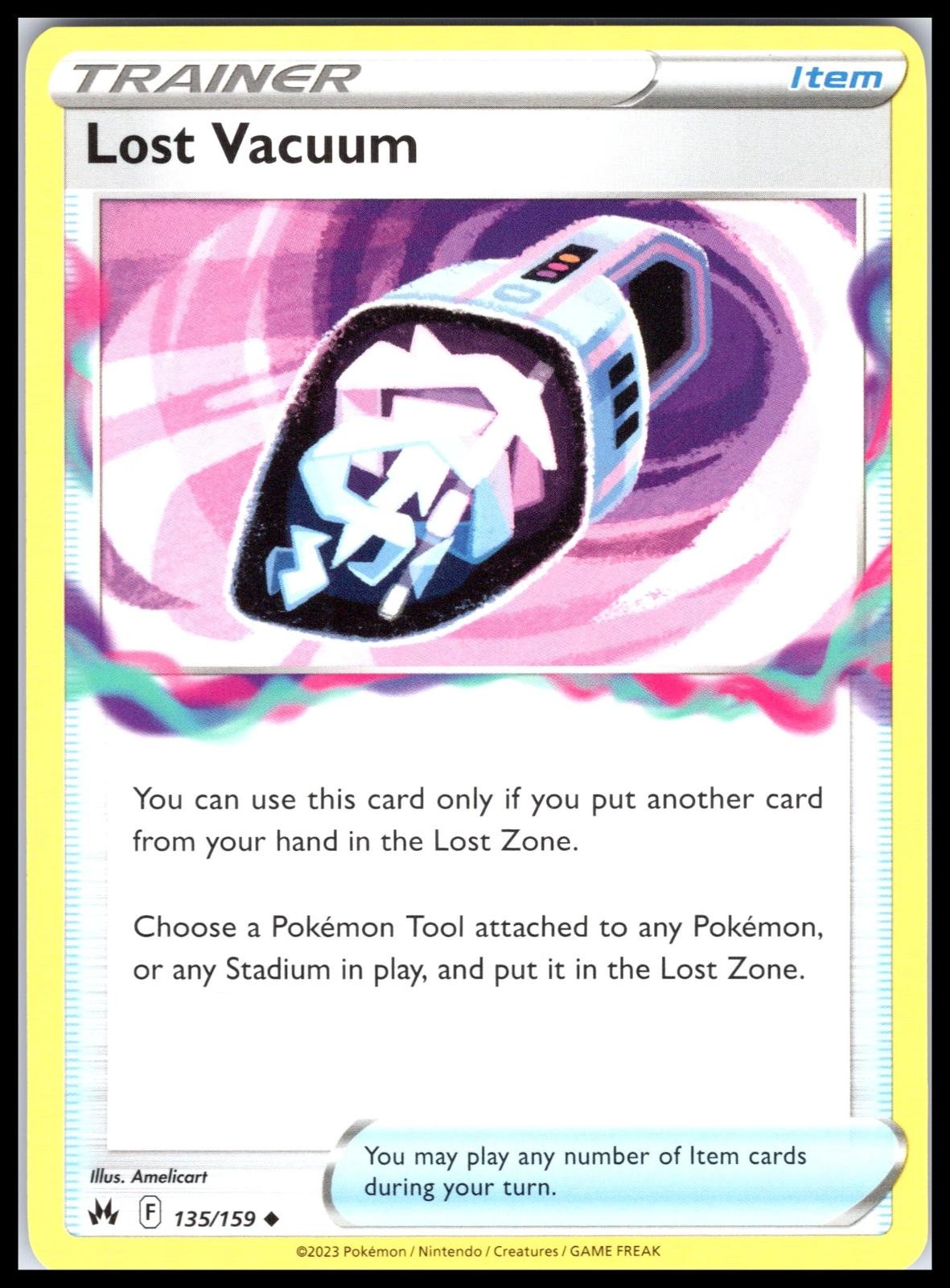 LOST VACUUM – Pokemon – Amelicart 135/159 CRZ Crown Zenith – NM/M