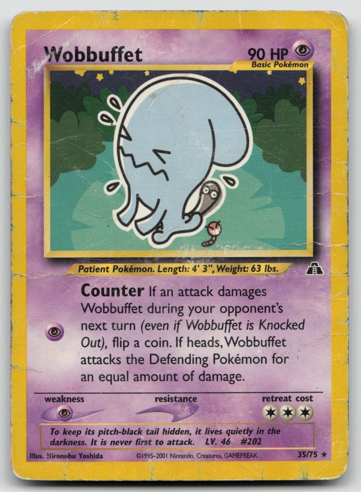 Wobbuffet (35) Unlimited Neo Discovery 35/75 damaged