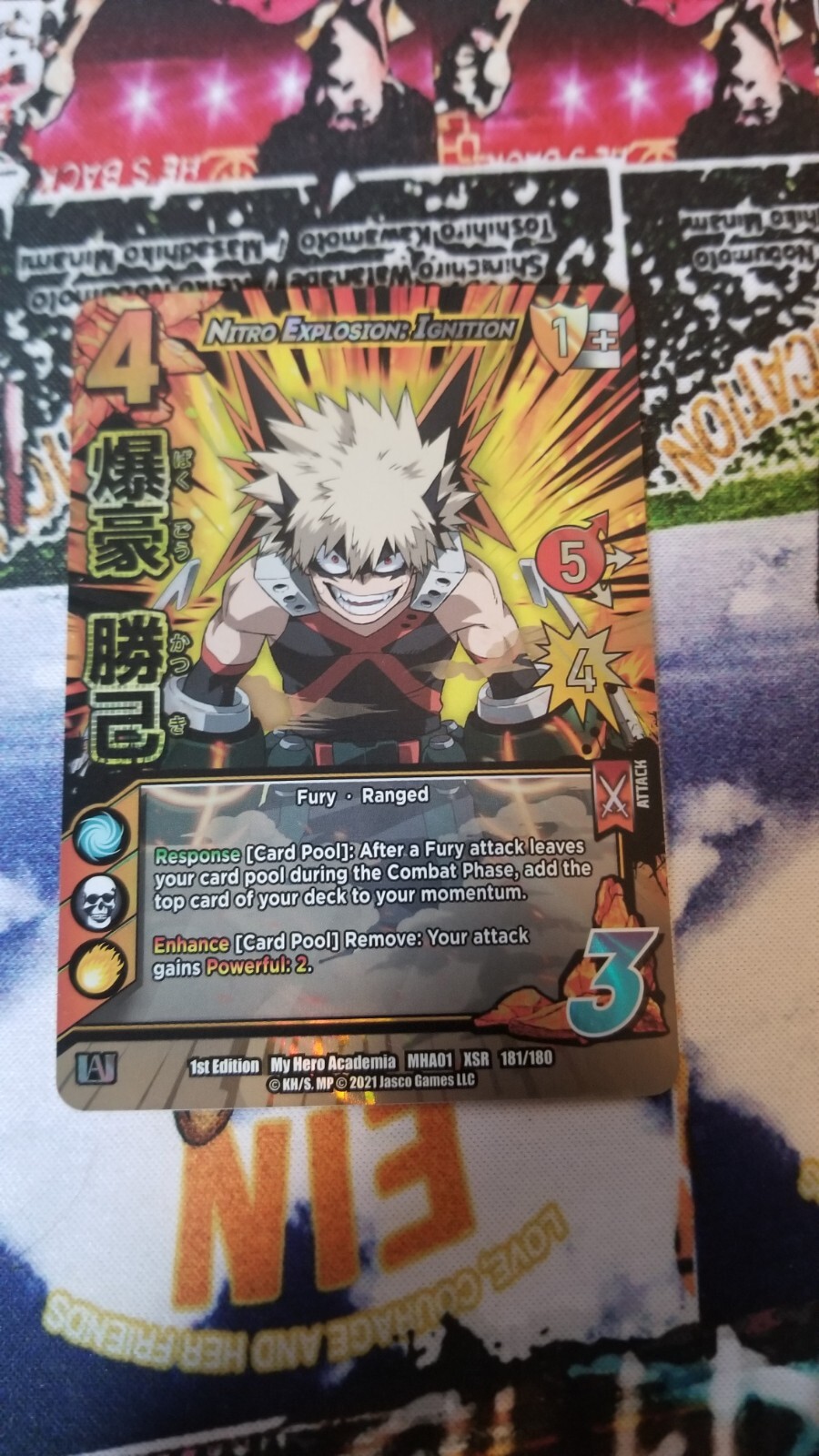 My Hero Academia CCG Nitro Explosion: Ignition XSR 181/180 1st Edition