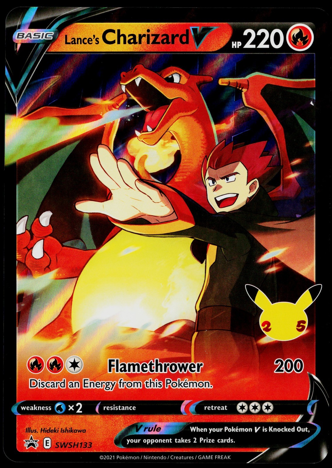 Jumbo Cards Lance’s Charizard V SWSH133 Holo NM