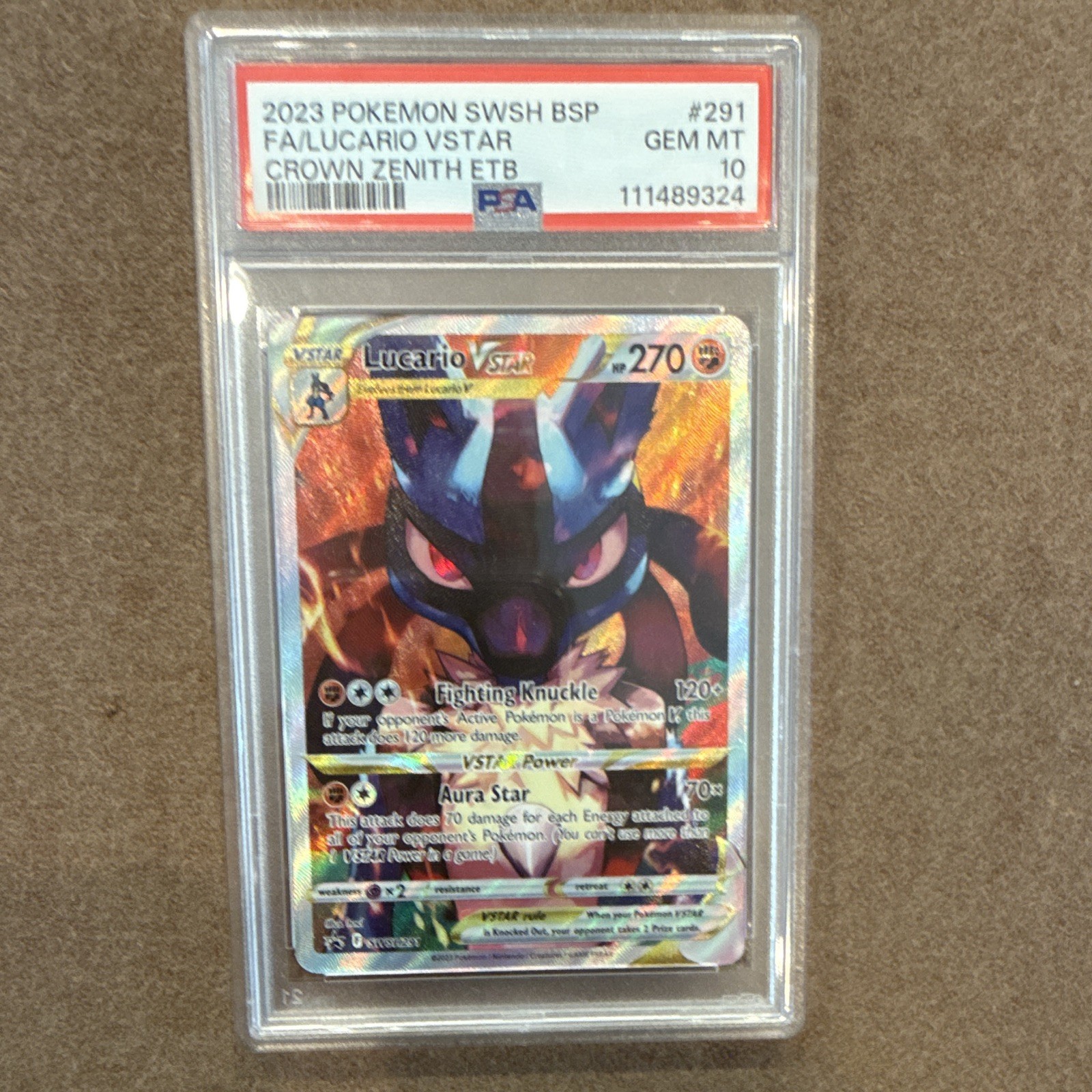 Pokemon PSA 10 Lucario VSTAR SWSH291 Holo Promo English 2023 Card