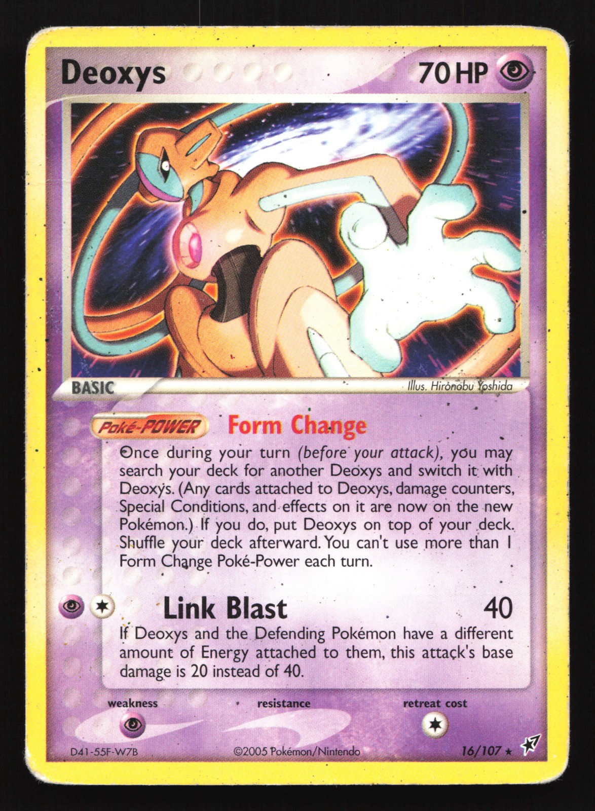 Deoxys (Normal Forme) 16/107 Deoxys Rare Pokemon Card