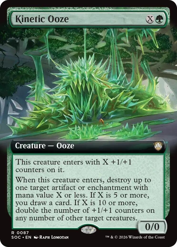 Kinetic Ooze (Extended Art) Rare SOC 87 NM