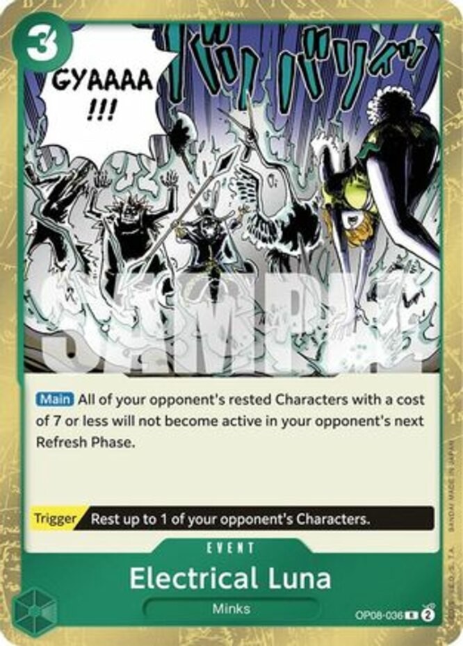 One Piece Electrical Luna – OP08-036 – R – Foil, Near Mint Two Legends