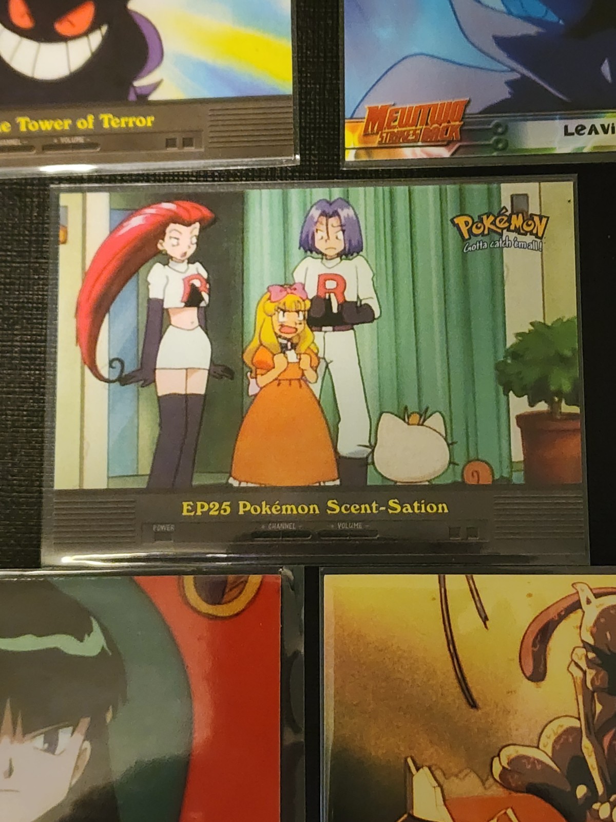 1999 Topps Pokemon Movie Edition Blue 1st Series Print Psa 8 + Gengar The TOWER