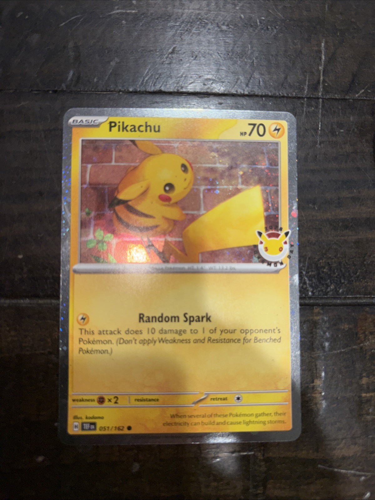Pikachu Pokemon Day 2026 051/162 30th Anniversary Promo Pokemon TCG