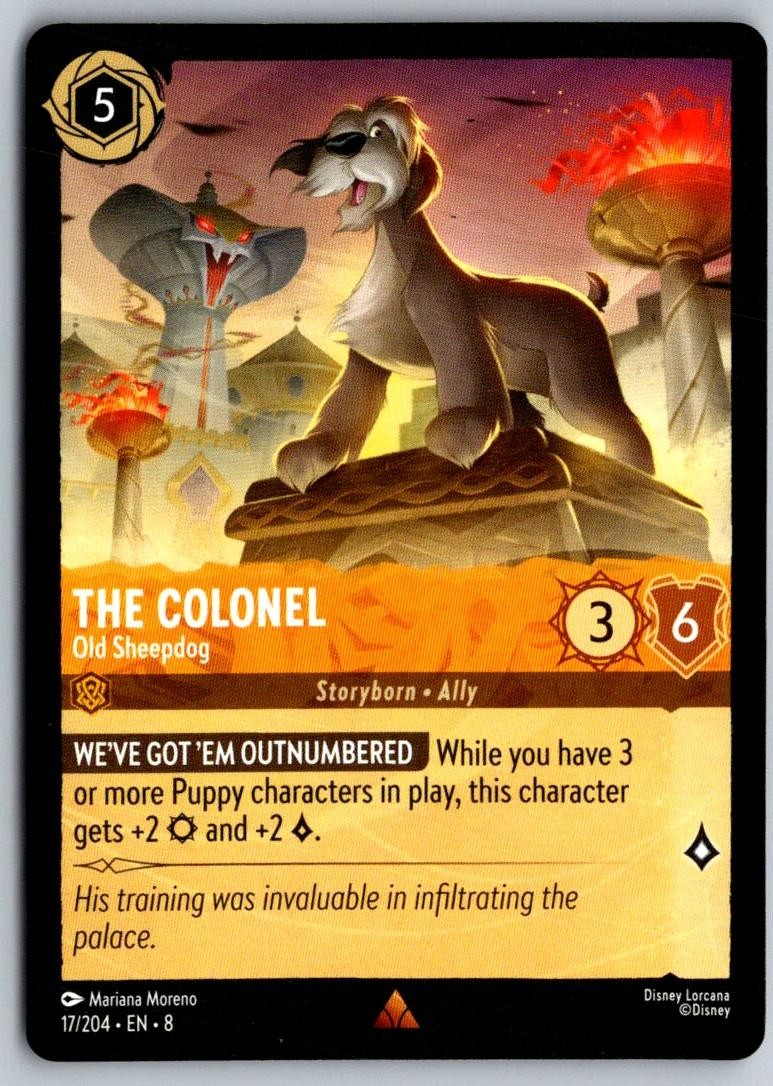 The Colonel – Old Sheepdog 17/204 Rare Reign of Jafar Lorcana Near Mint