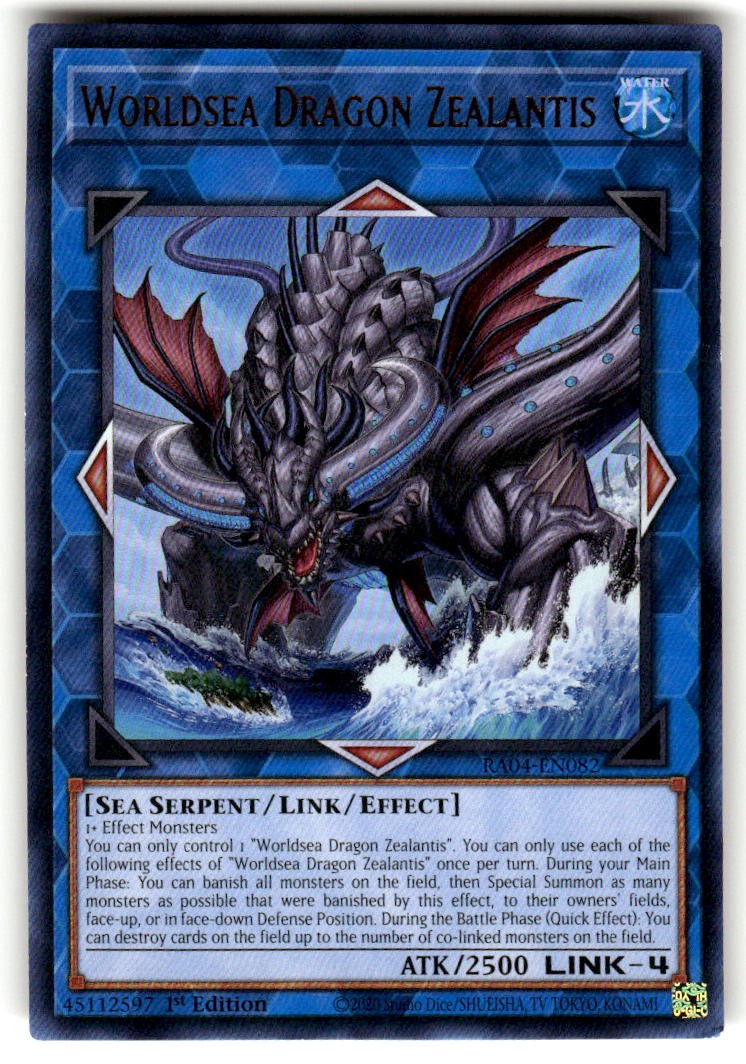 Worldsea Dragon Zealantis (UR) Ultra Rare Quarter Century Stampede RA04-EN082 LP