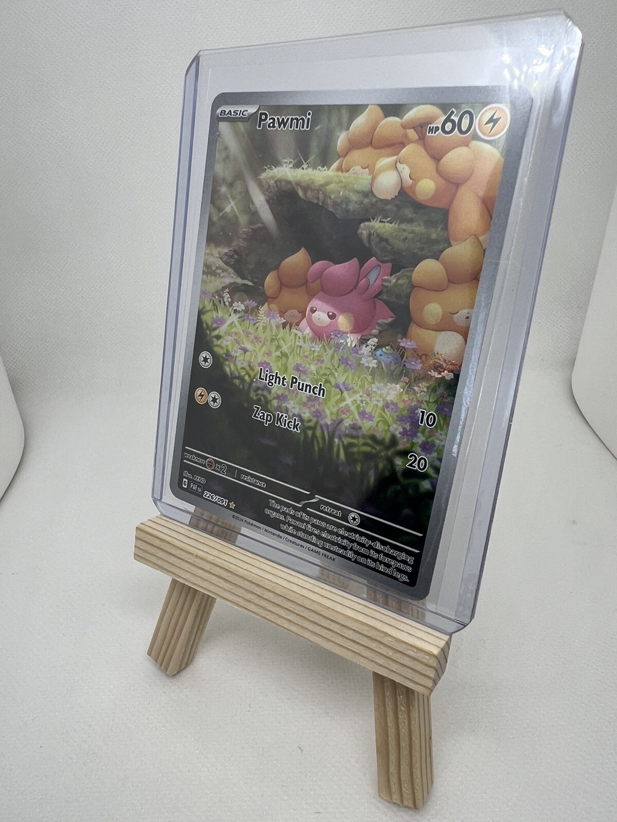 Pawmi 226/091 Pokémon TCG Paldean Fates Illustration Rare Holographic Shiny NM/M