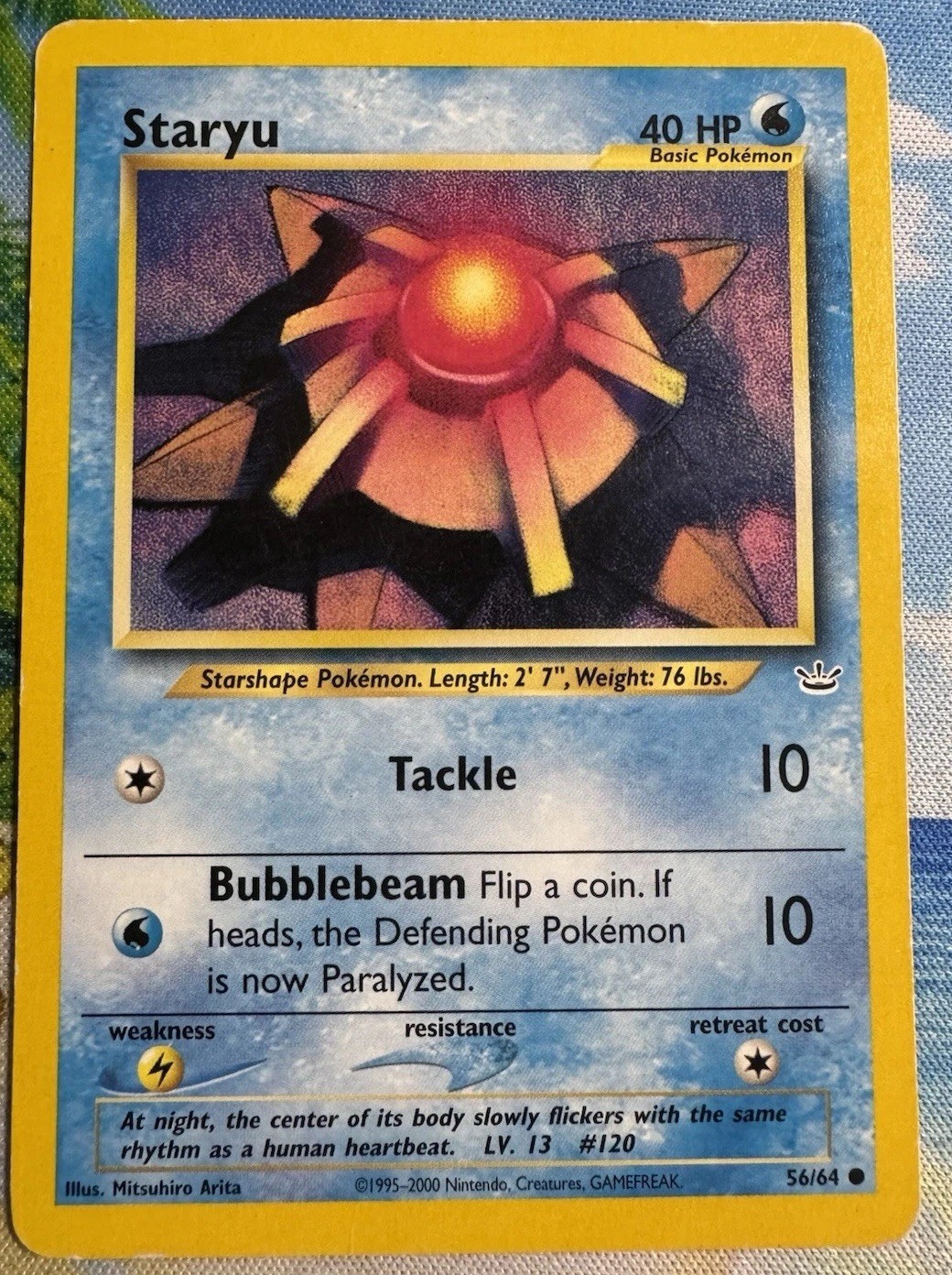 Staryu 56/64 Common Neo Revelation Pokemon Unlimited Heavily Played