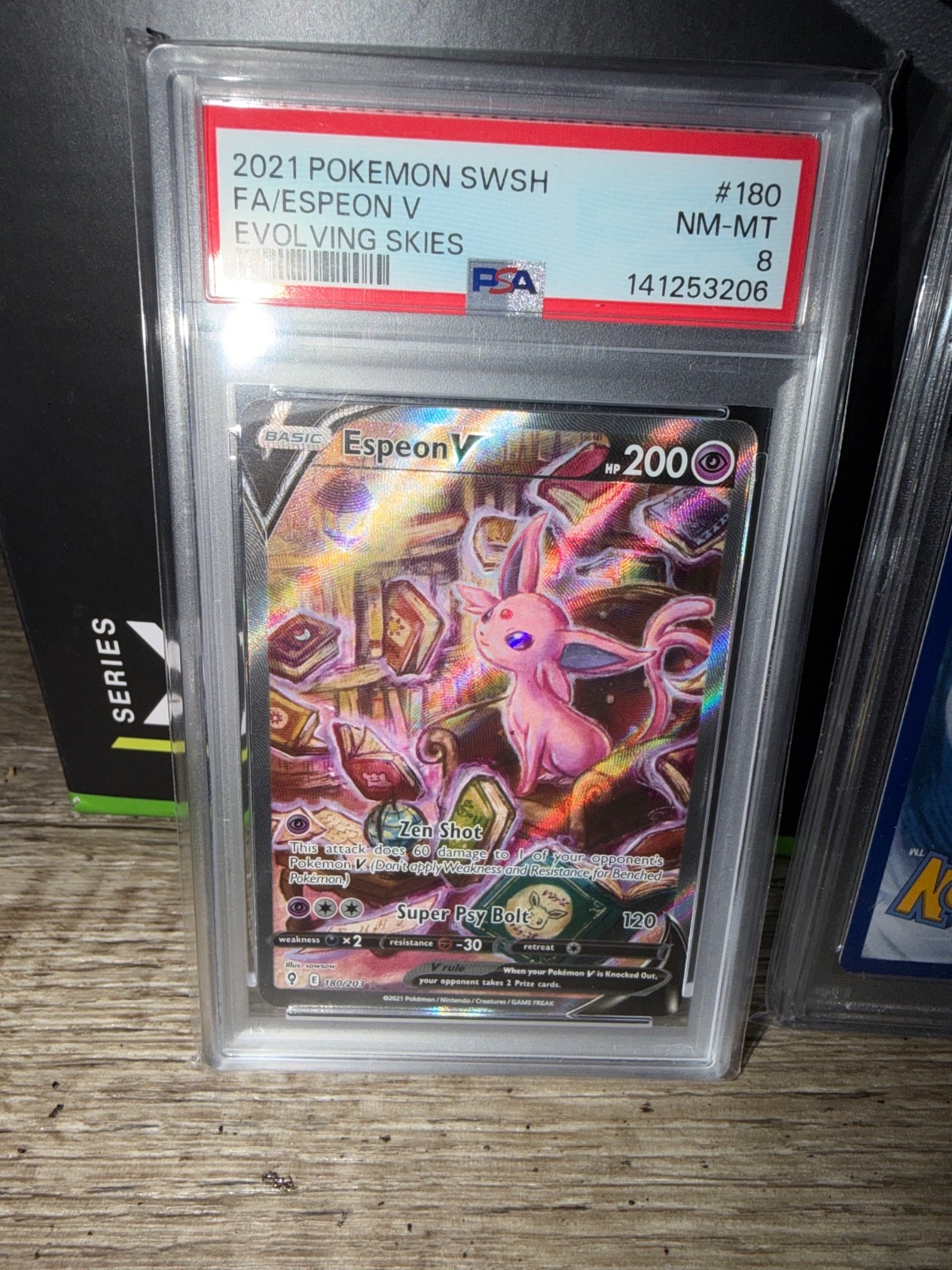 PSA 9 Espeon V Alternate Full Art 180/203 Evolving Skies