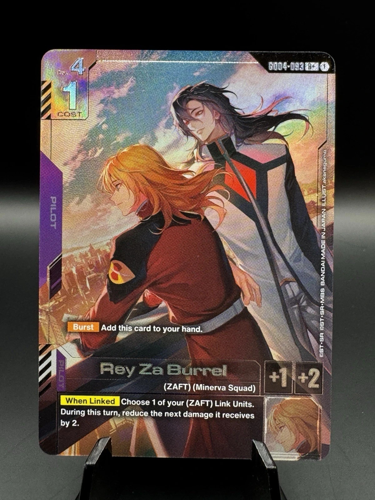 Bandai Gundam Card Game Rey Za Burrel GD04-033 EX Pilot Card EN Cost 1