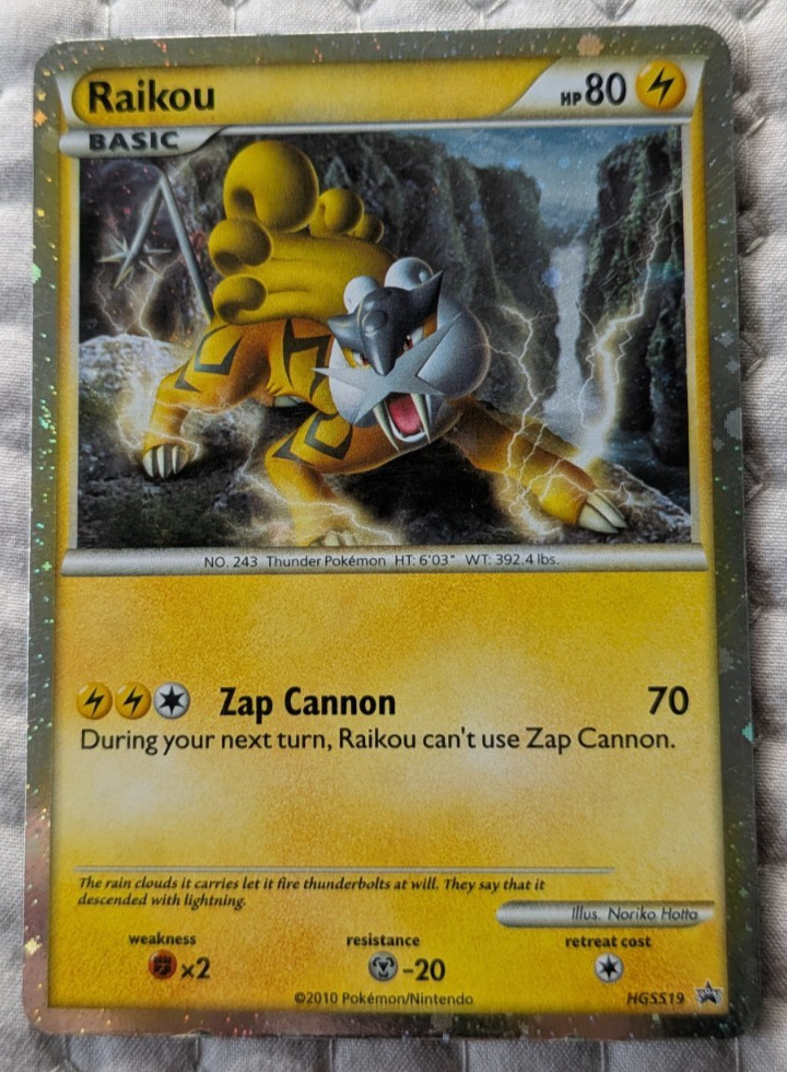 Raikou HGSS19 HGSS Black Star Promo English Pokemon – LP