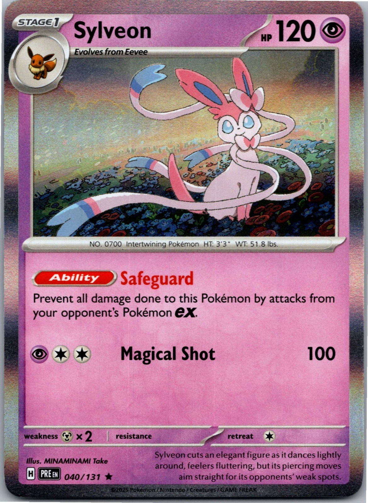 Sylveon – SV: Prismatic Evolutions 040/131 – Rare – Holo