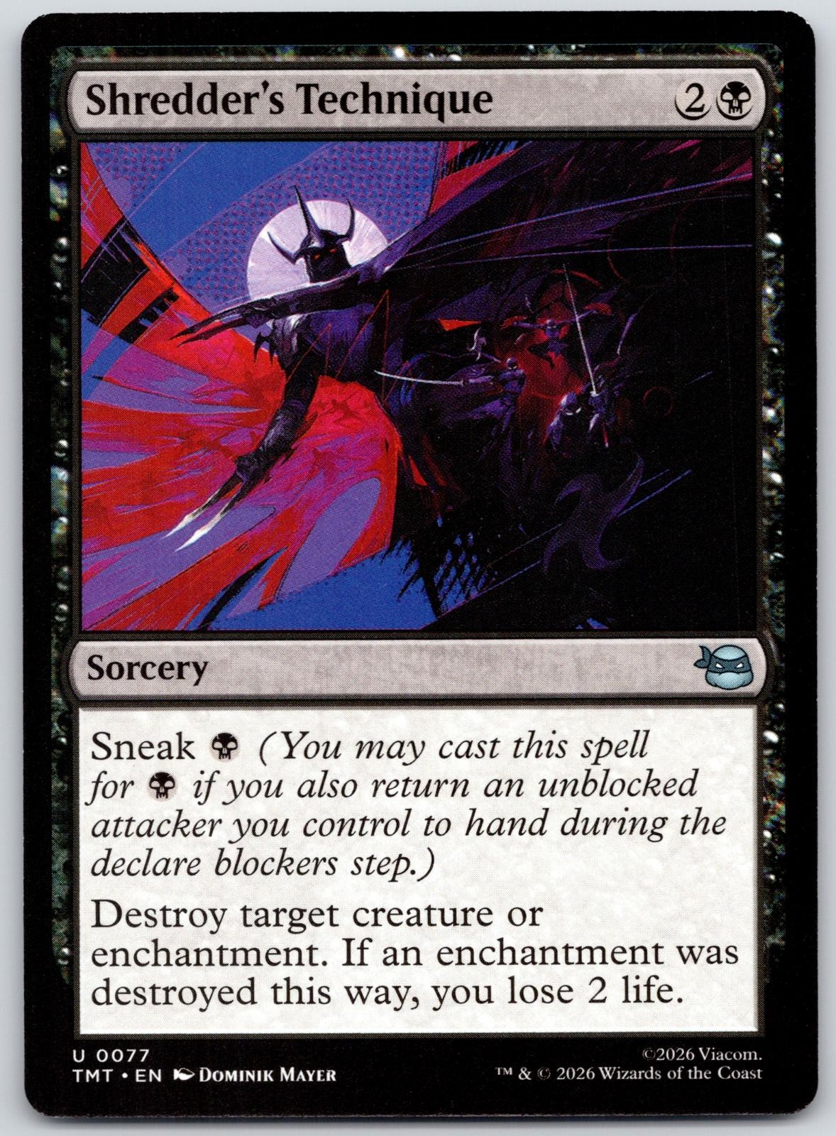 Shredder’s Technique 0077 Teenage Mutant Ninja Turtles MTG NM