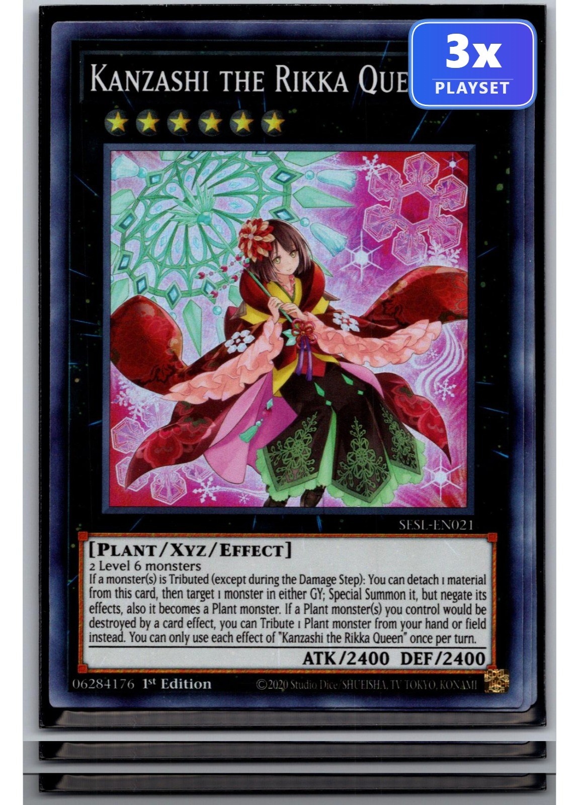 Kanzashi the Rikka Queen SESL-EN021 SR 1st Edition NM 3x