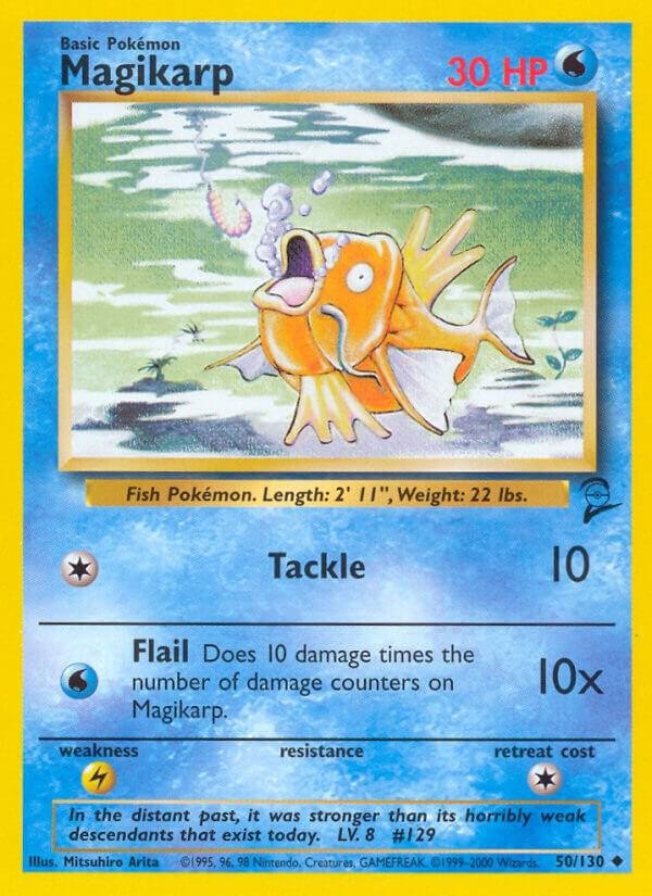 Magikarp 050/130 – Base Set 2 – WOTC – Uncommon – Pokemon TCG – HP