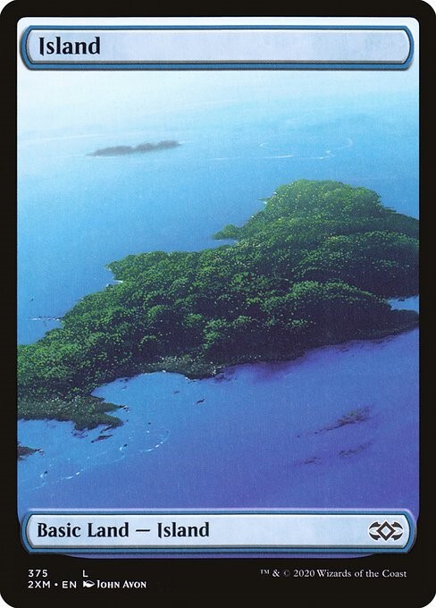 MTG – (Full Art) ISLAND #375 JOHN AVON – Double Masters (C)