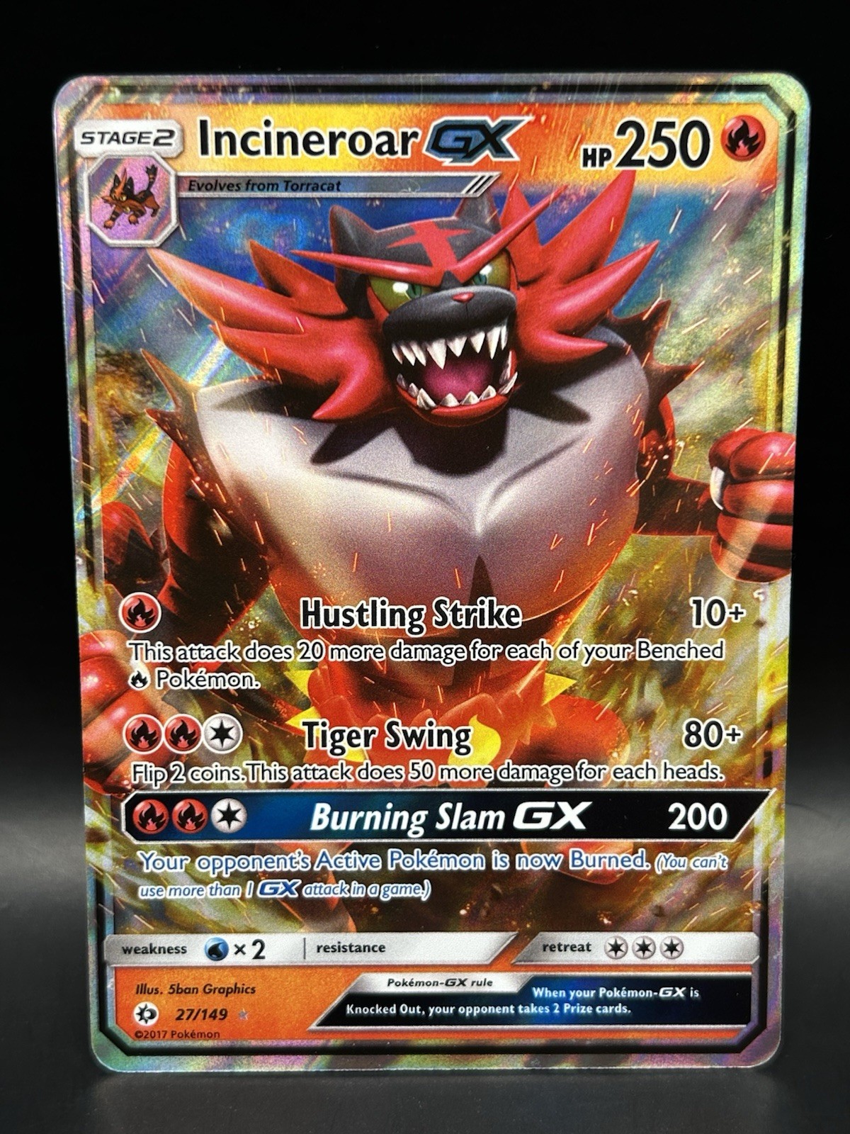 Incineroar GX 27/149 – Pokemon Sun & Moon Base Card – NM