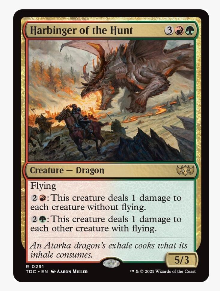Harbinger of the Hunt | MTG TDC | Gruul Red Green Dragon Commander Rare | NM